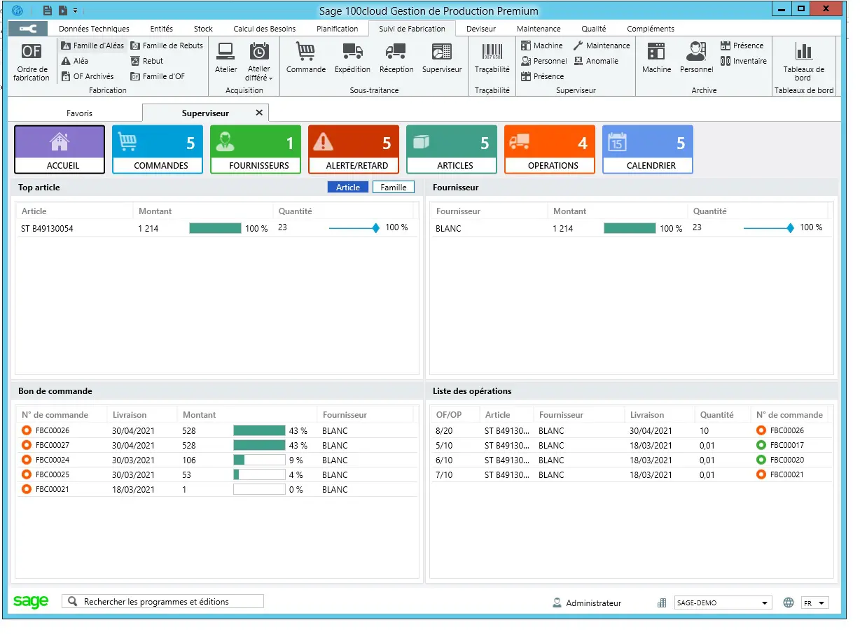 Sage 100Cloud Gestion de production