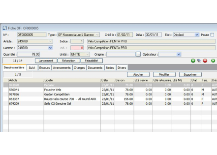 GPAO : ordres de fabrication et propositions