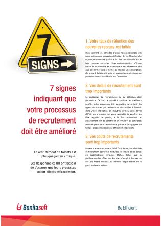 Livre Blanc : 7 signes indiquant que votre processus de recrutement doit être amélioré