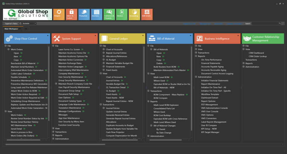 Global Shop Solutions ERP