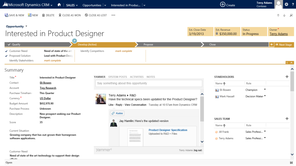 Dynamics 365 Sales