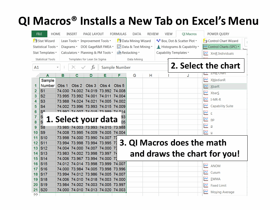 QI Macros SPC Add-in for Excel