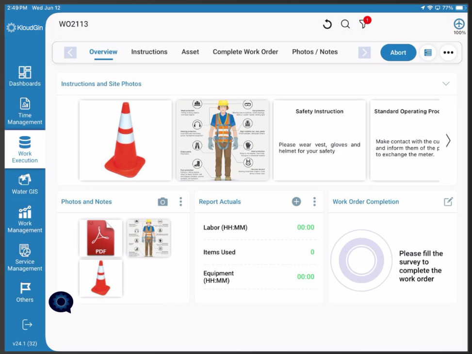 KloudGin Field Service and Asset Management