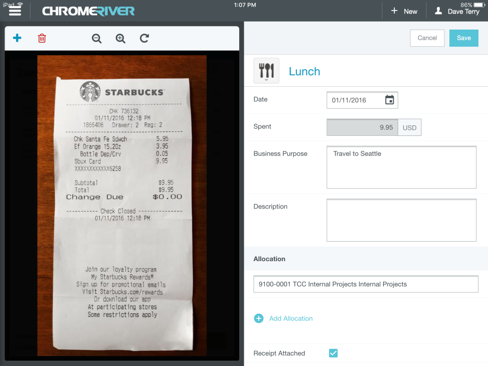 Emburse Expense Enterprise (formerly Chrome River Expense)