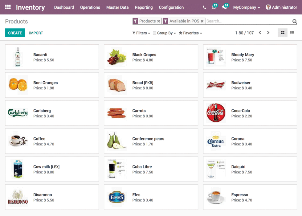 Odoo Inventory