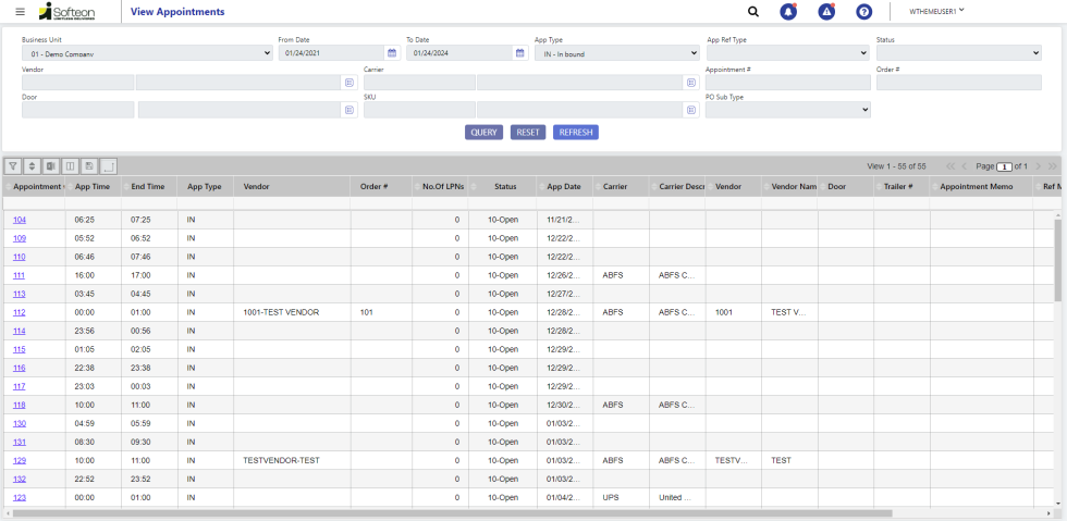 Softeon Warehouse Management System