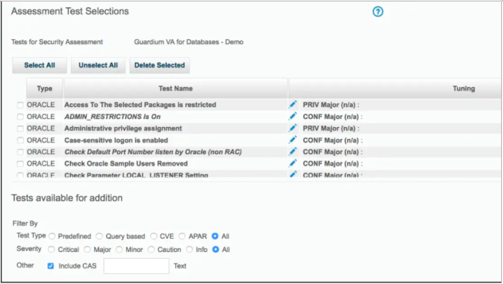 IBM Guardium Vulnerability Assessment