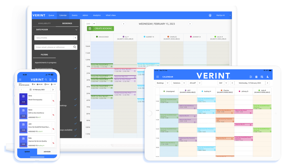 Verint Appointment Booking and Queue Management