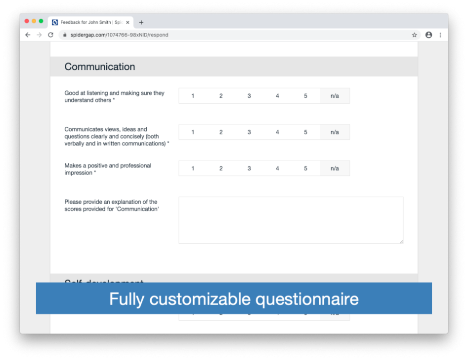 Spidergap 360 Feedback