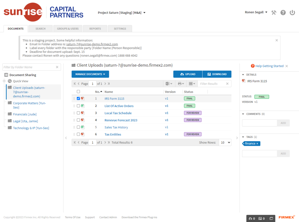 Firmex Virtual Data Room