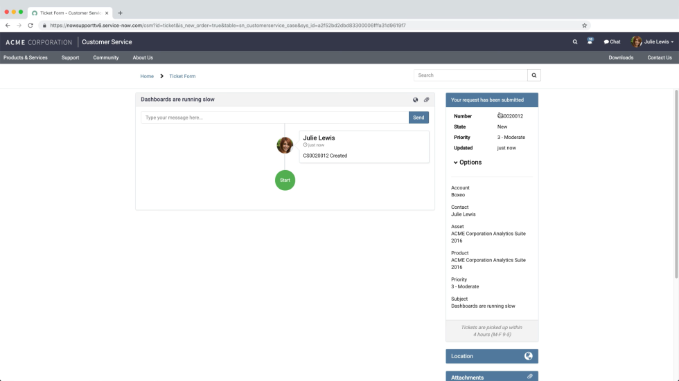 ServiceNow Customer Service Management
