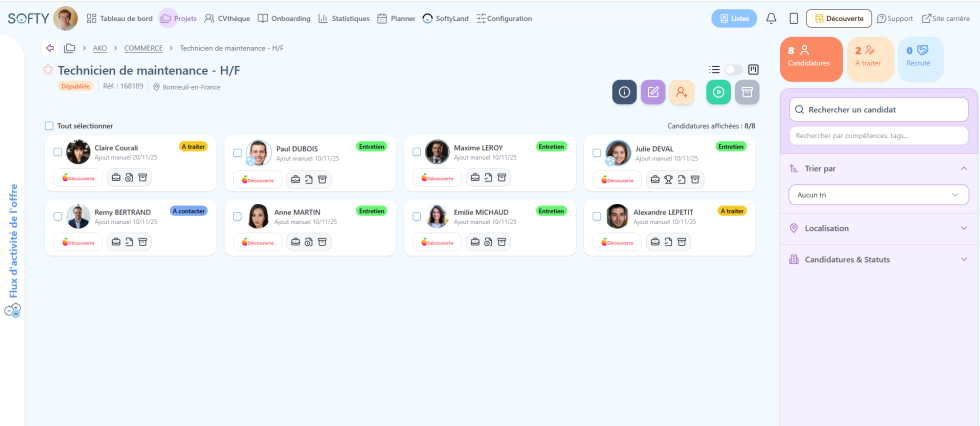 Softy - Logiciel de recrutement
