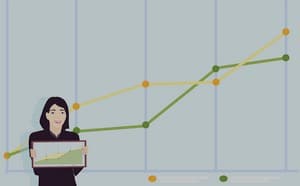graphique statistiques en hausse
