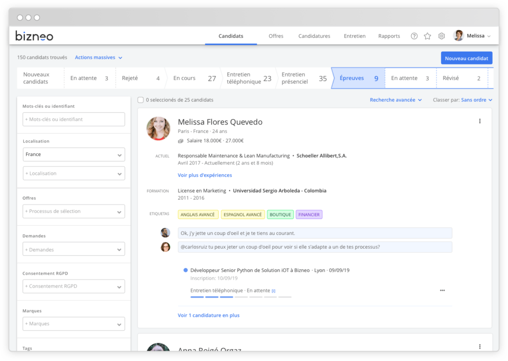Logiciel de recrutement