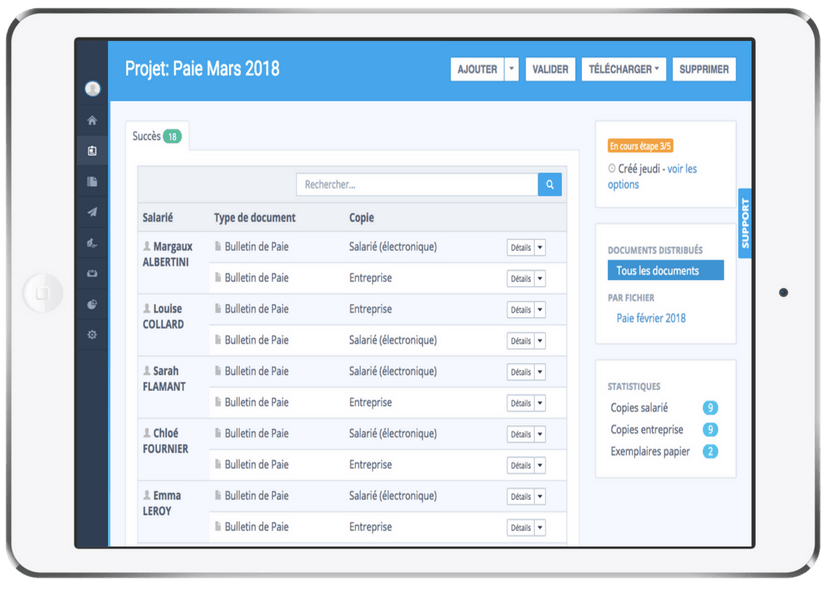 coffre fort numérique gestion paie
