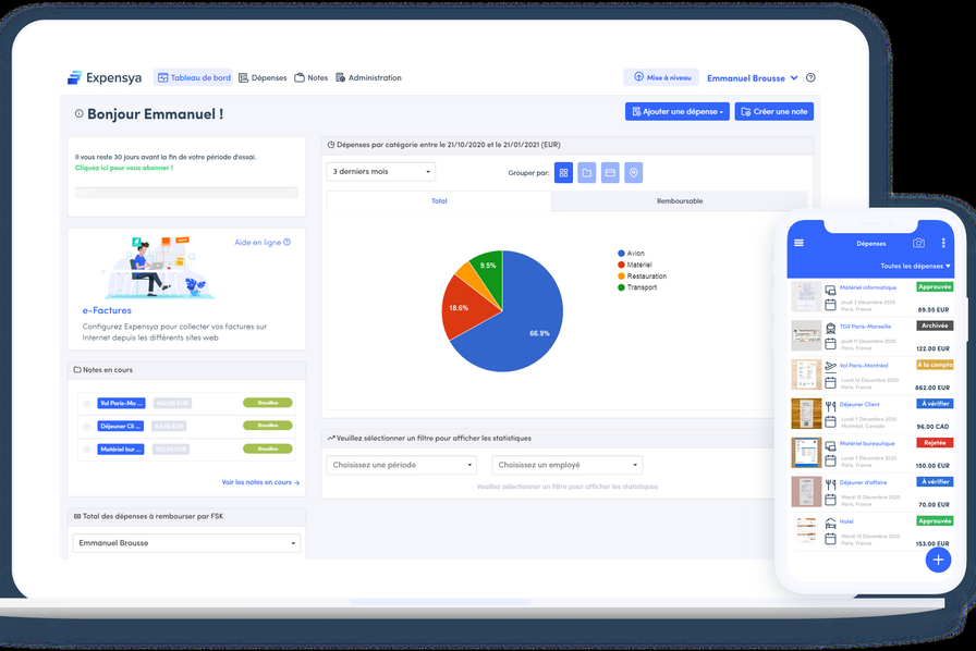 expensya logiciel note de frais