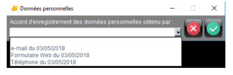 Données personnelles champ crm