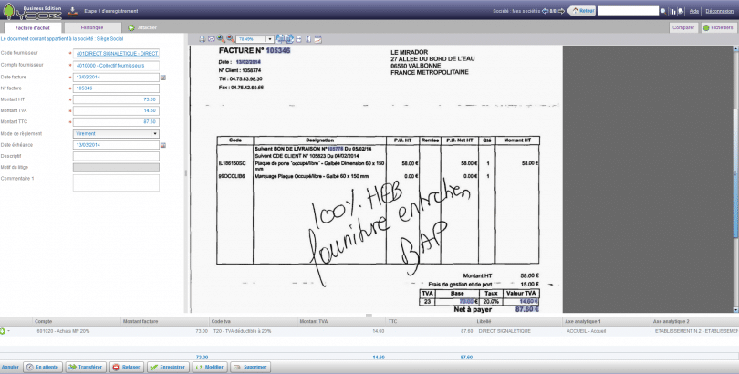 dématérialiser facture signature
