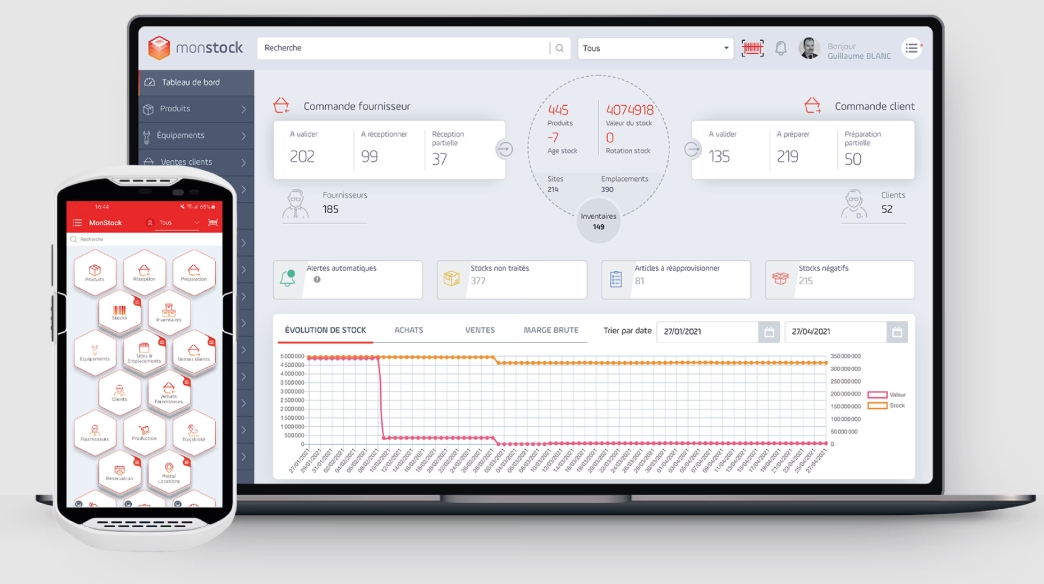 monstock logiciel orange