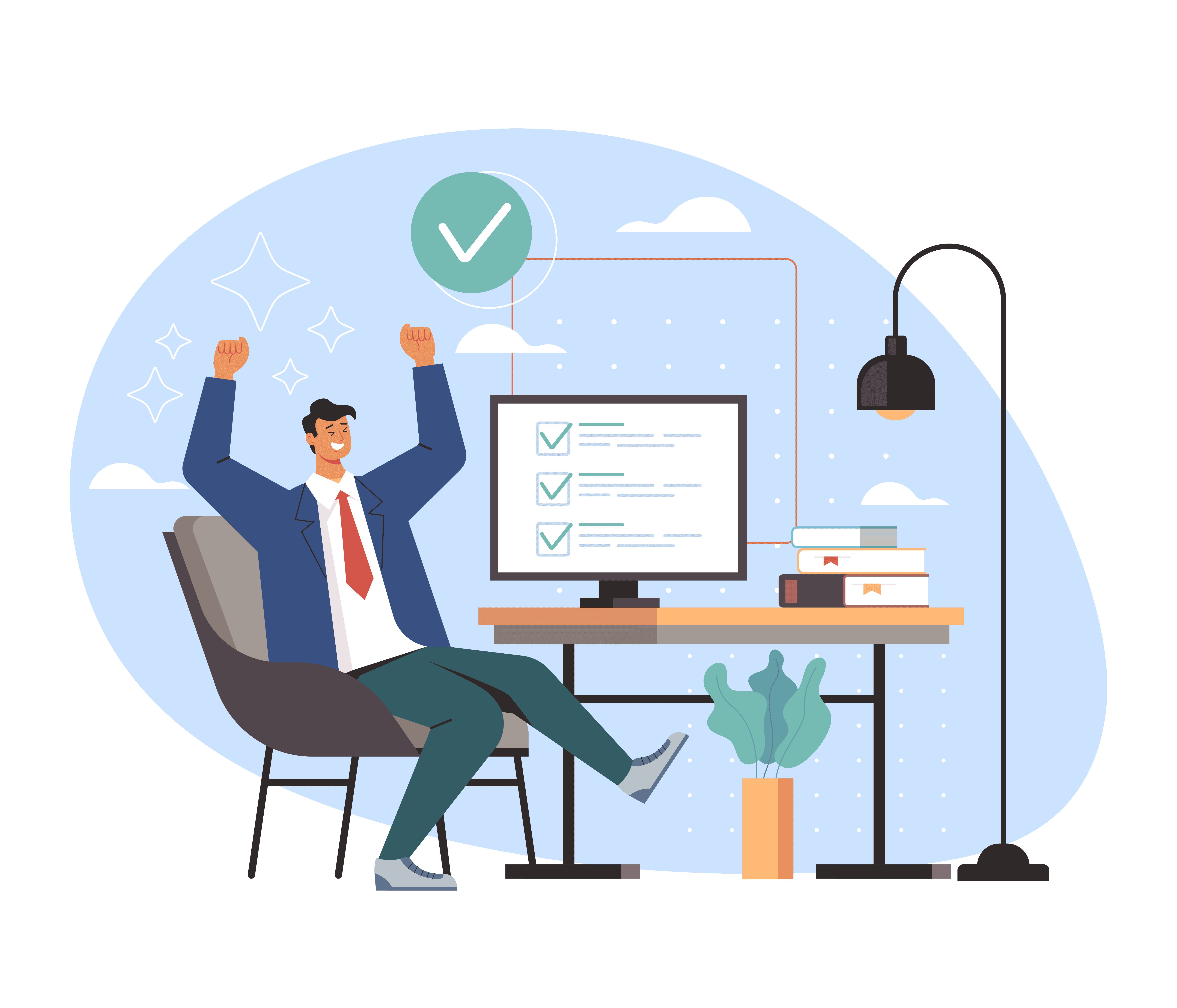 graphique homme au bureau