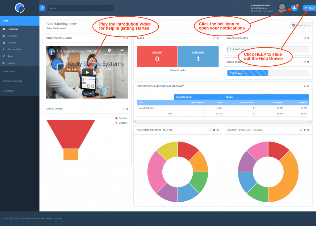 Really Simple Systems crm gratuit