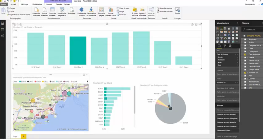 logiciel reporting ventes geographique