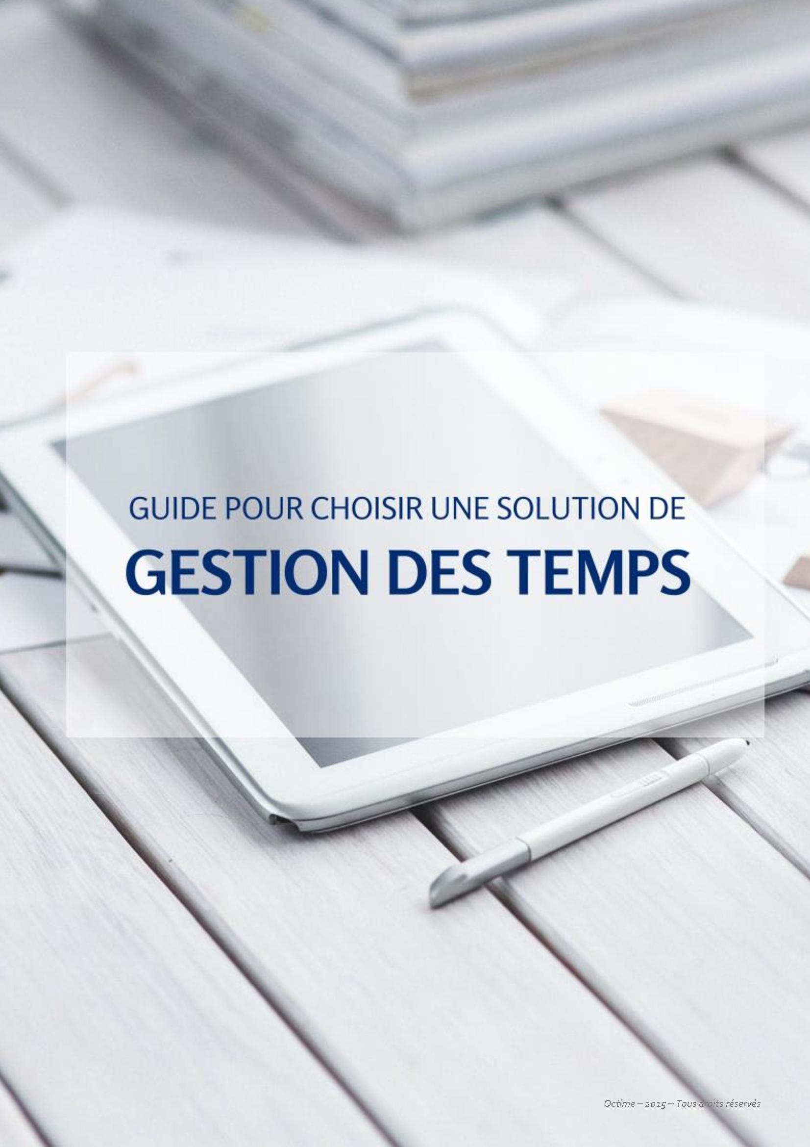 Livre Blanc : Guide pour choisir une solution de gestion de temps